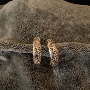 BN Silver Filigree Hoop Earrings